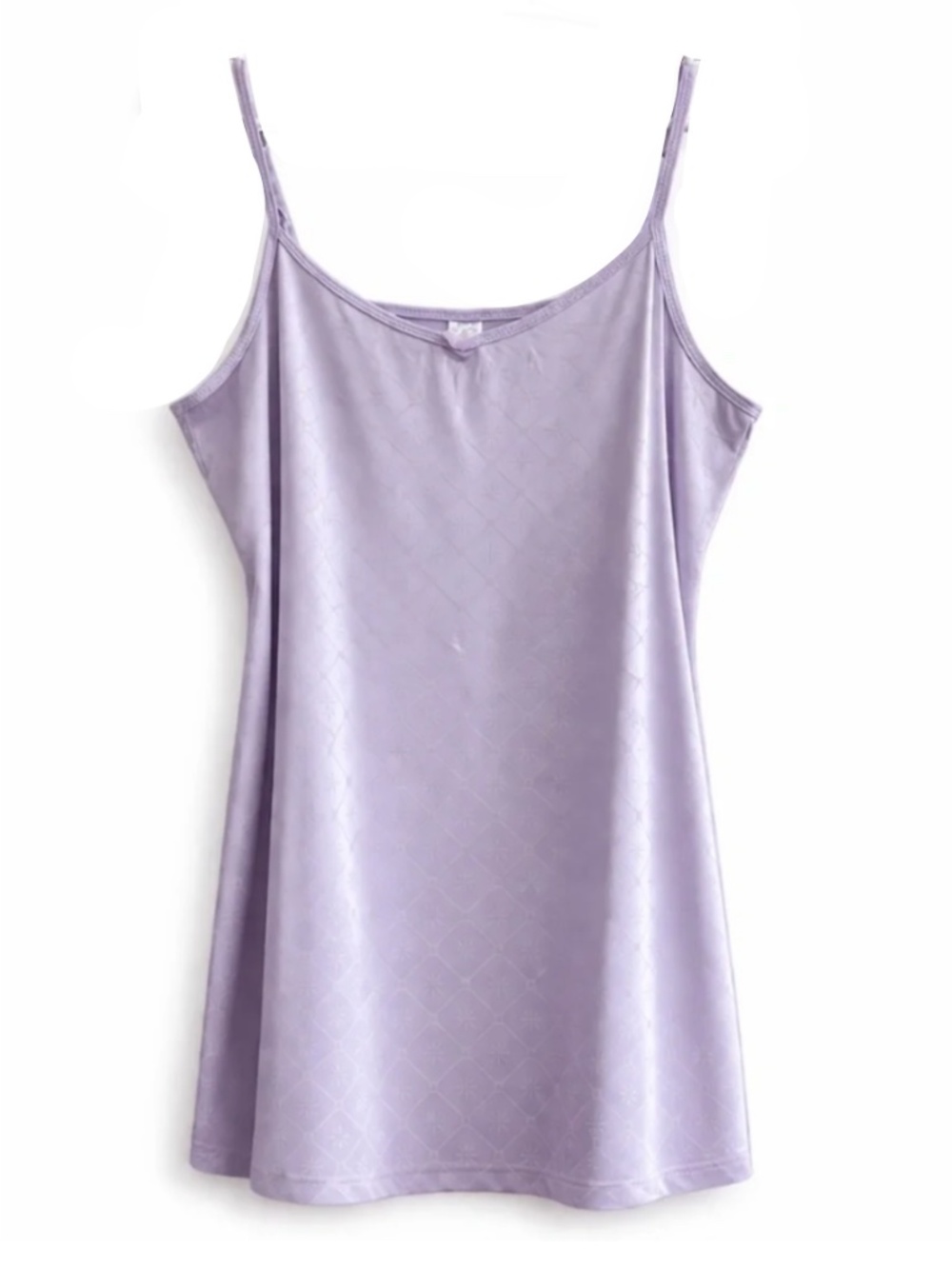 Vintage 90s Lavender Patterned Slip Sleep Dress Nightgown – Size XL EUC